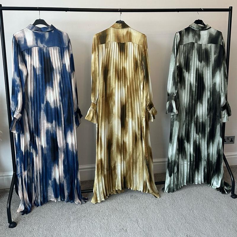 Tie-Dye Print Maxi summer modest dress