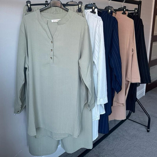 Pinstripe Tunic Style Coord