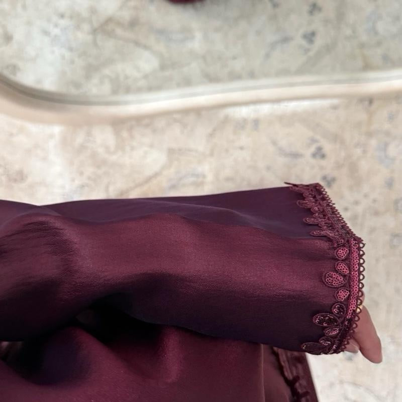 Aurora Dress Abaya with Lace Detailing - Formal Womenswear in Elegant Design