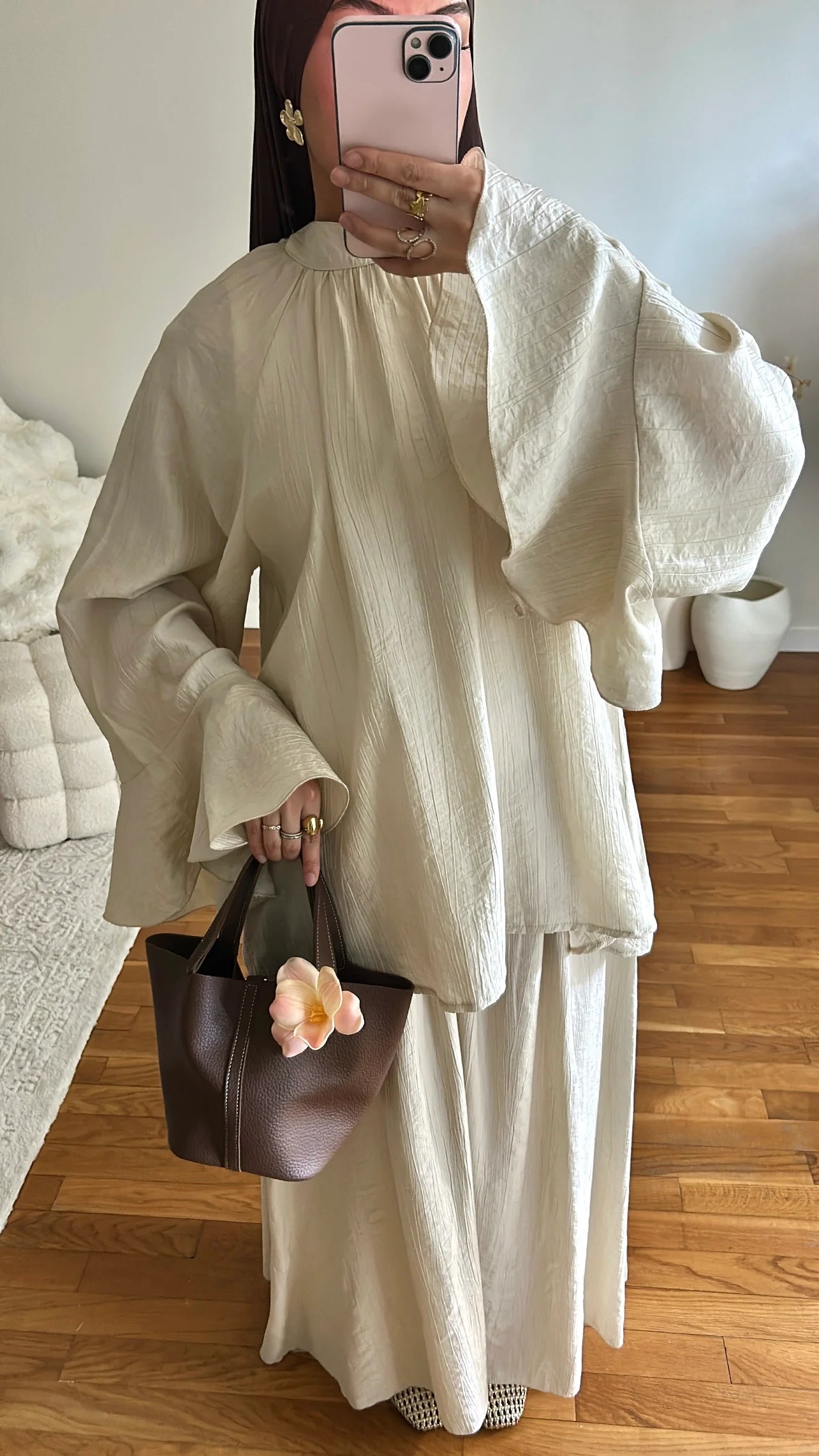 Seema Frill Sleeve Skirt Co Ord with Belt