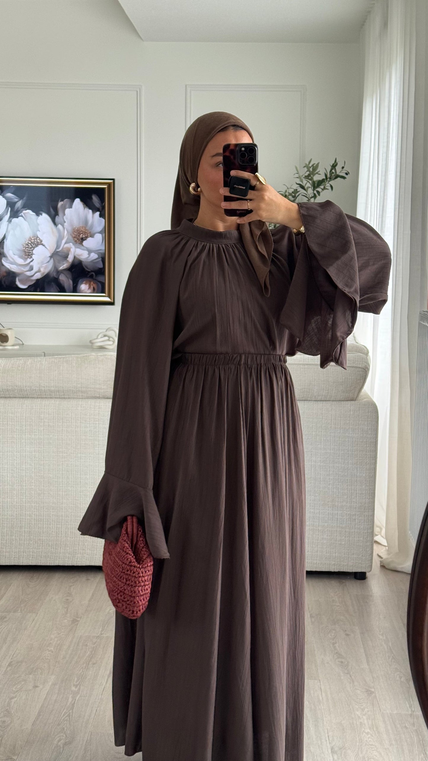 Seema Frill Sleeve Skirt Co Ord with Belt