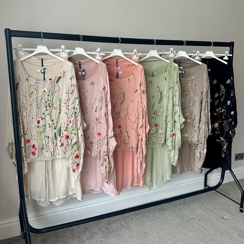 Sasha Chiffon Silk Embroidered Coord