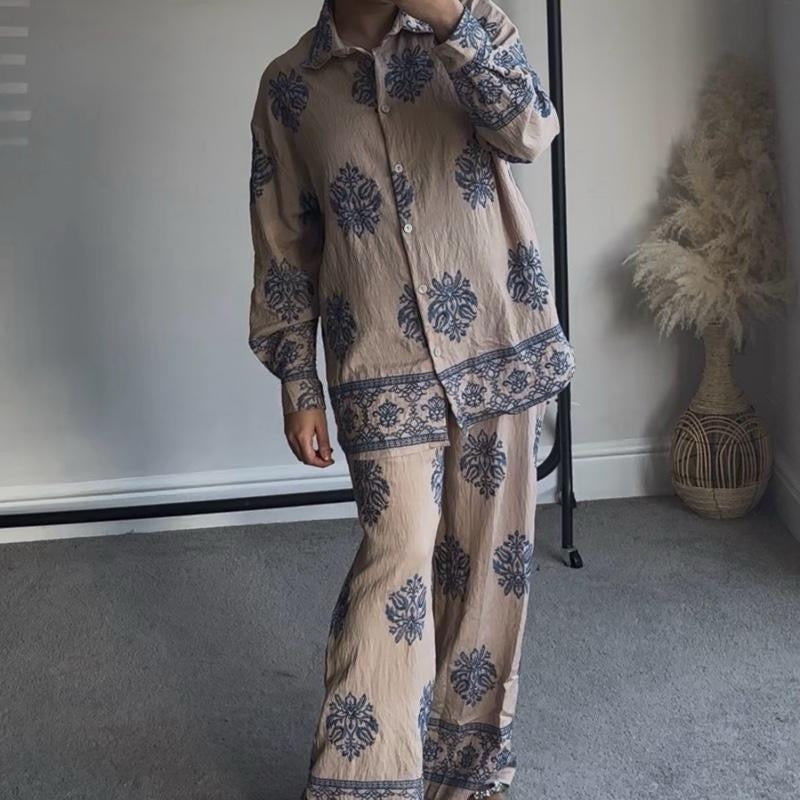 Women's Soft Linen Feel Embroidered Coord Set