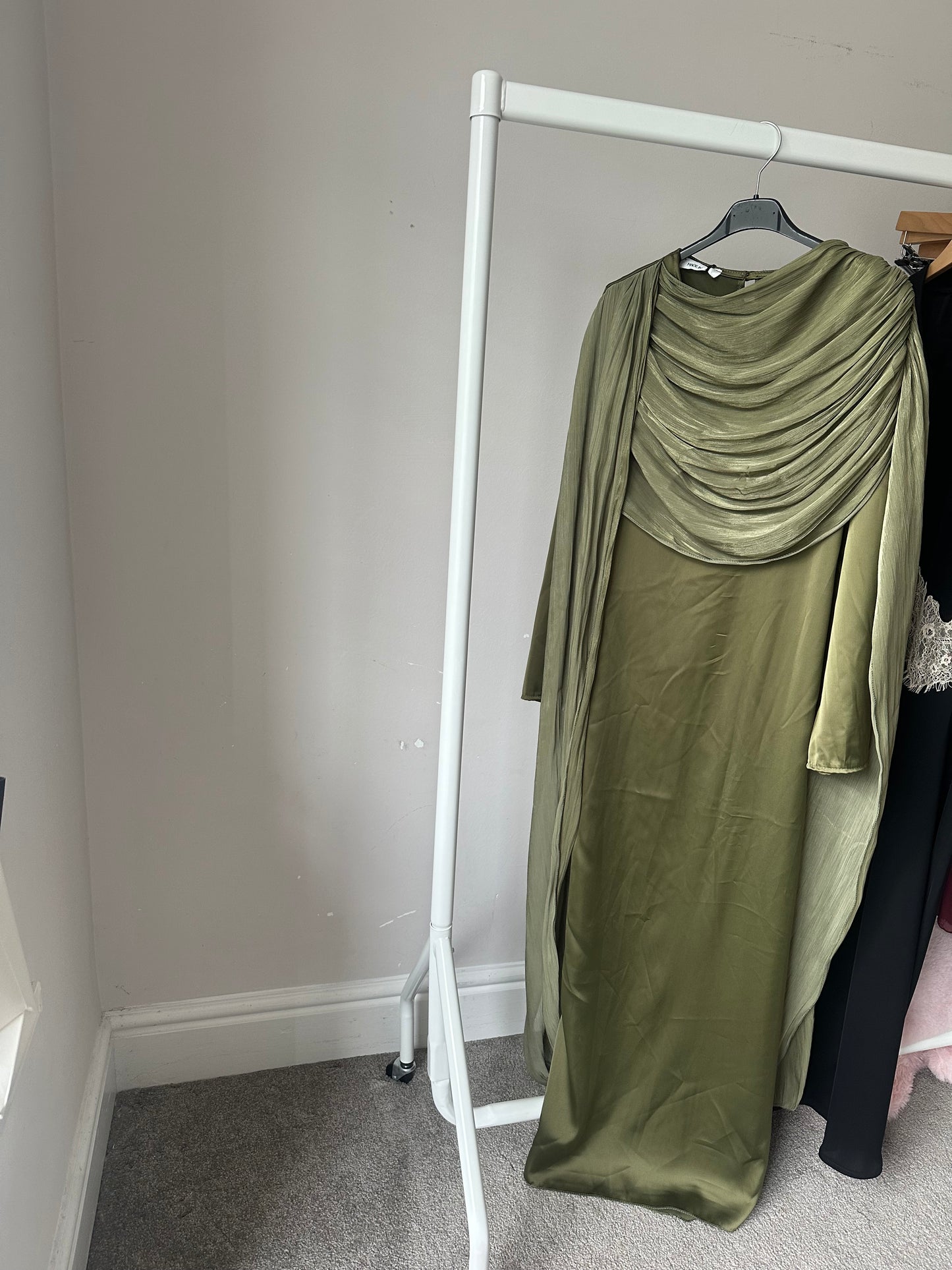 Hawa Shimmer Cape Dress