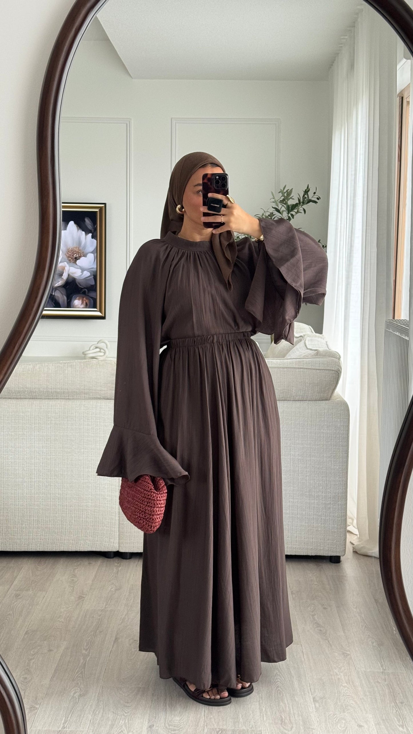 Seema Frill Sleeve Skirt Co Ord with Belt