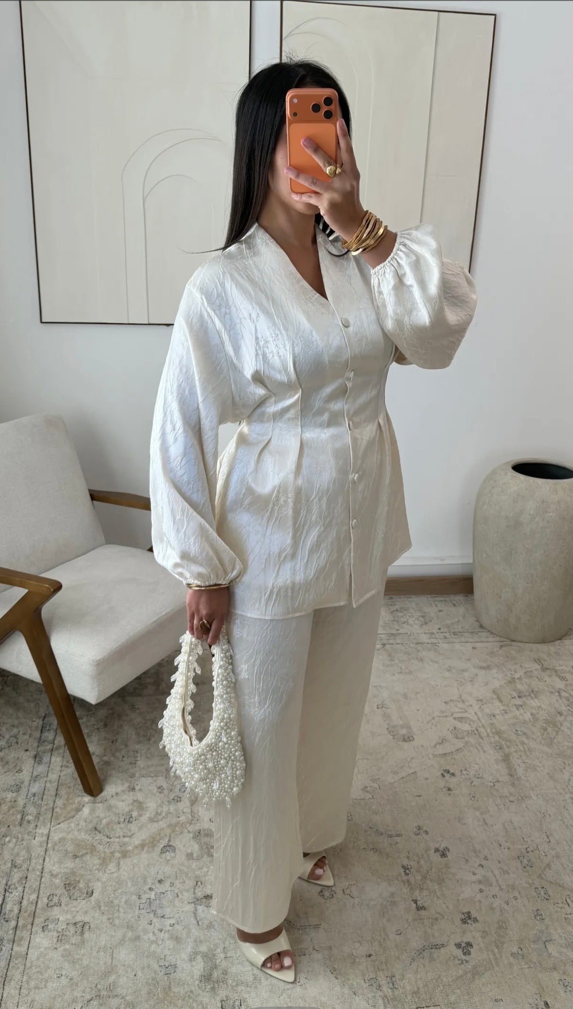 The Amel Premium Satin Buttoned Coord