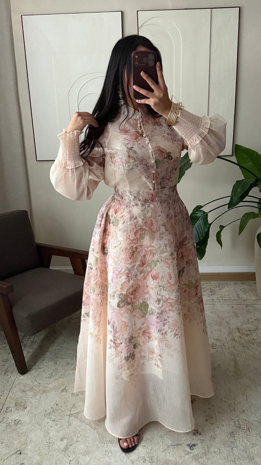Yasmeen Floral Skirt Two Piece Co Ord