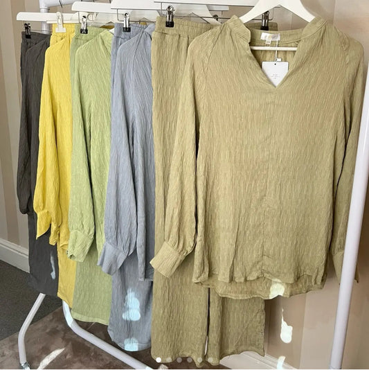 Crinkle textured Premium Tunic Coord