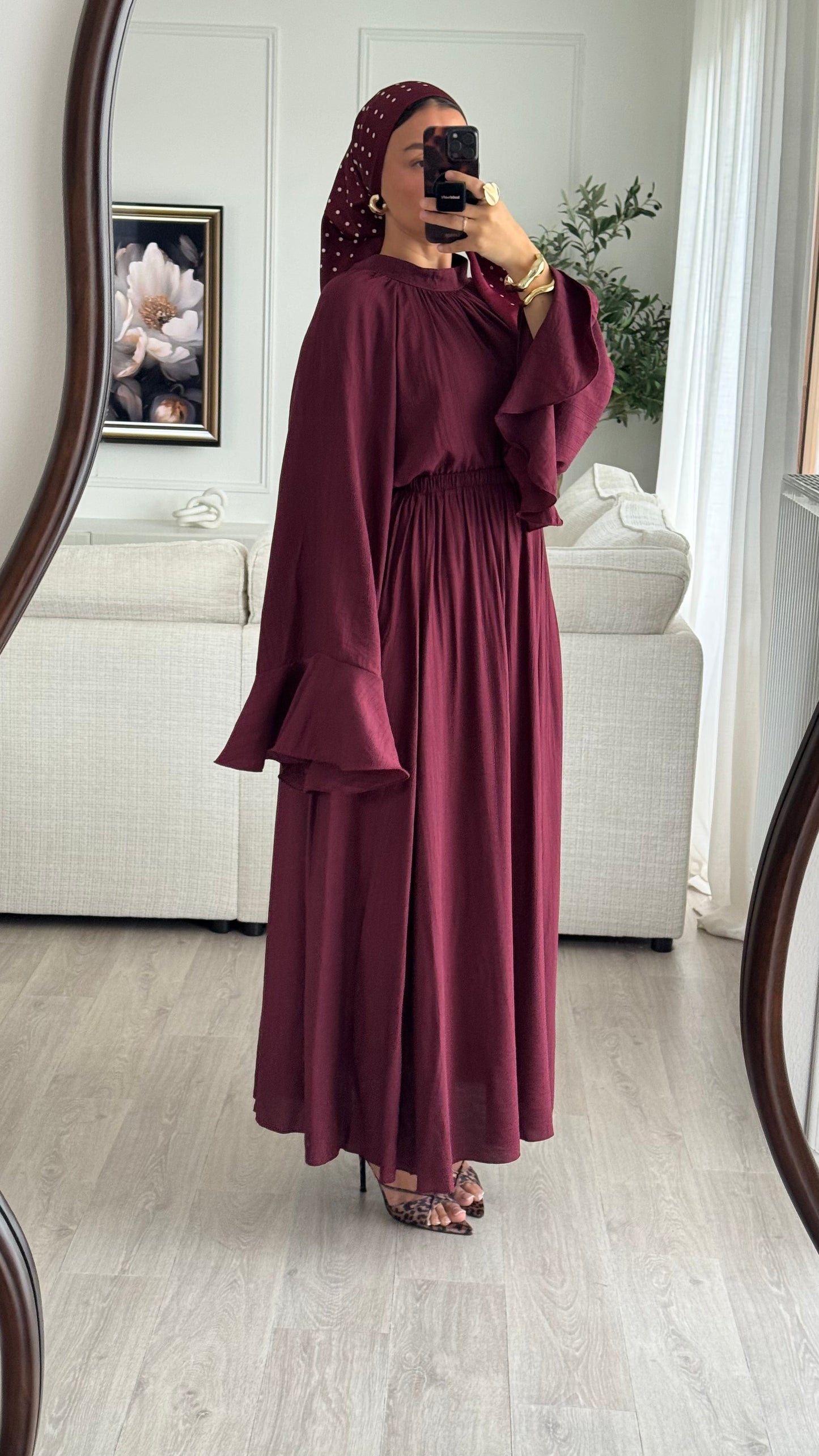 Seema Frill Sleeve Skirt Co Ord with Belt
