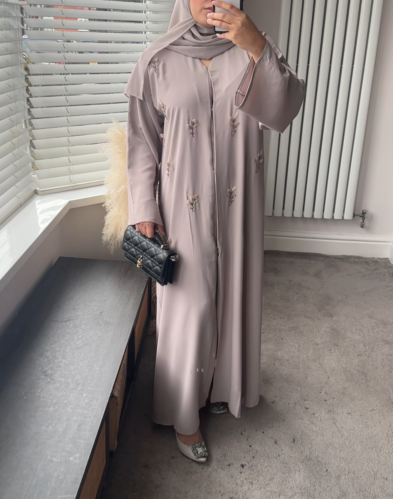 Khadeejah Embellished Abaya with Hijab