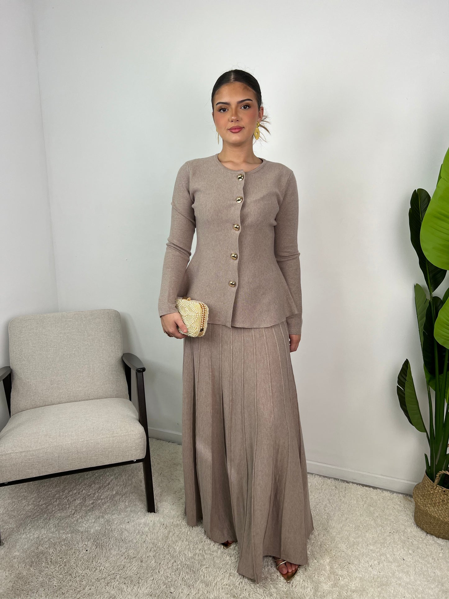 Nina Cardigan Knit Skirt Co Ord