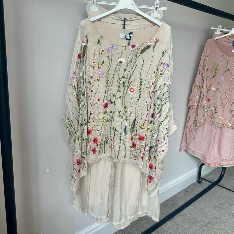 Sasha Chiffon Silk Embroidered Coord