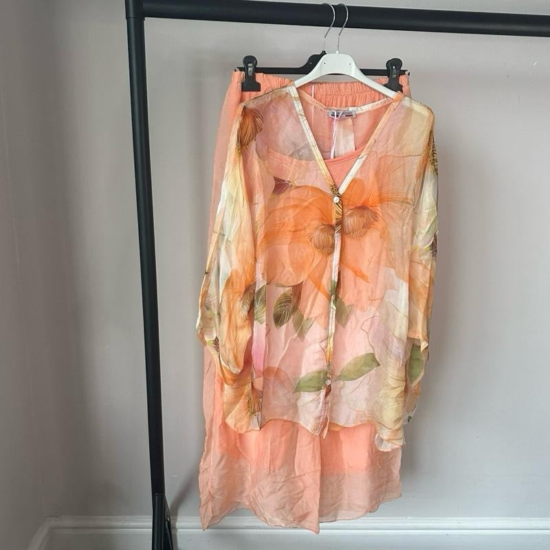 Aria Silk Chiffon Summer Coord Set