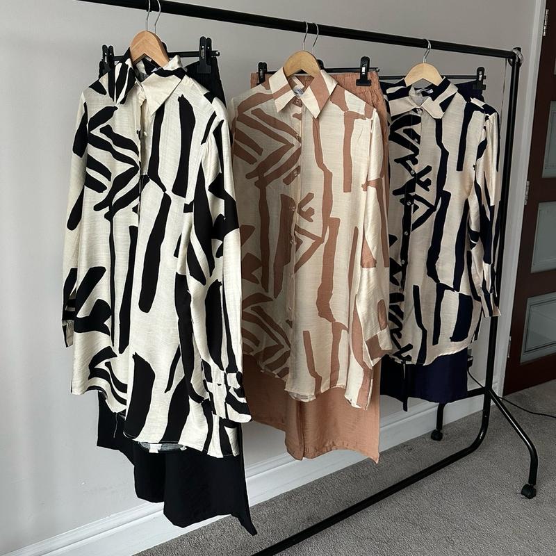 Printed Modest Oversized Viscose Coords set