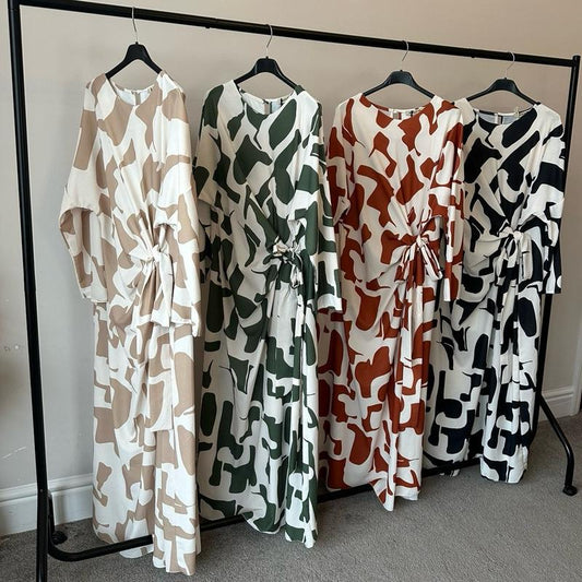 Lightweight side knot maxi dress womenswear