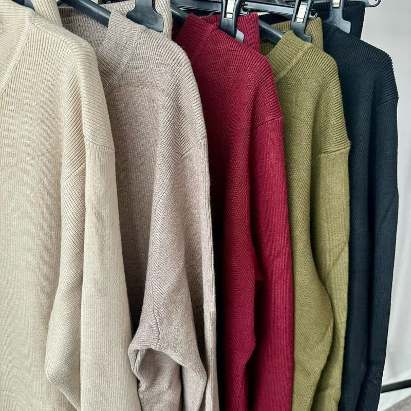 Aminah Premium Button Coord with Pleated Trousers in Soft Knitwear