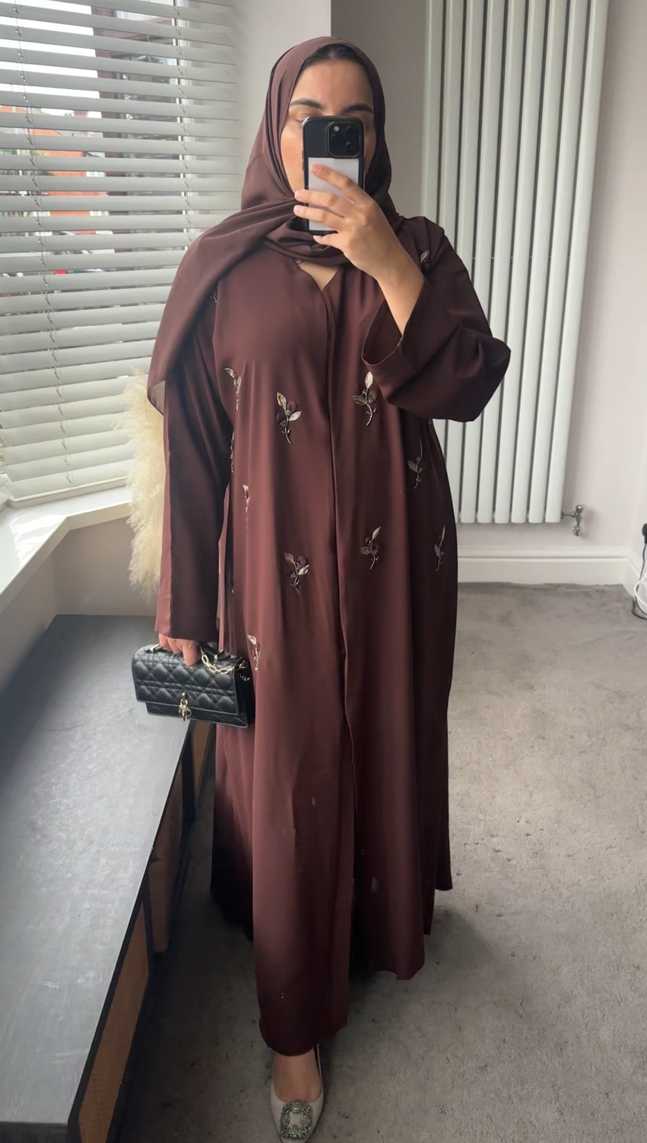 Khadeejah Embellished Abaya with Hijab