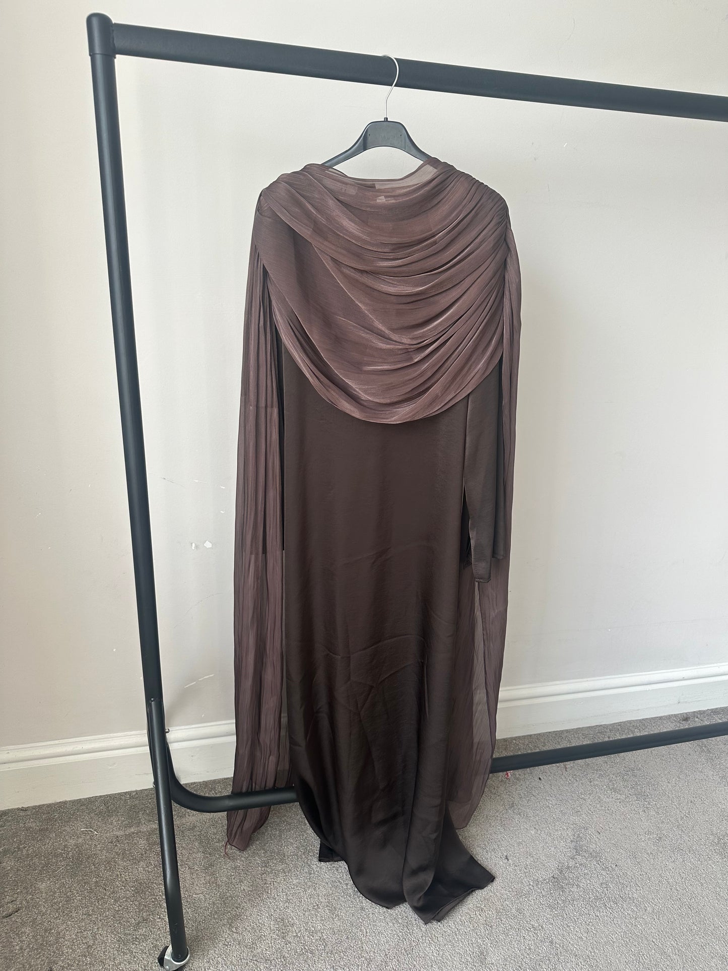 Hawa Shimmer Cape Dress