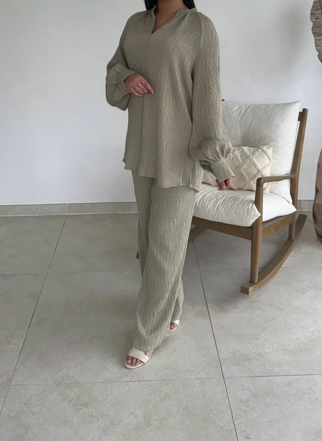 Crinkle textured Premium Tunic Coord