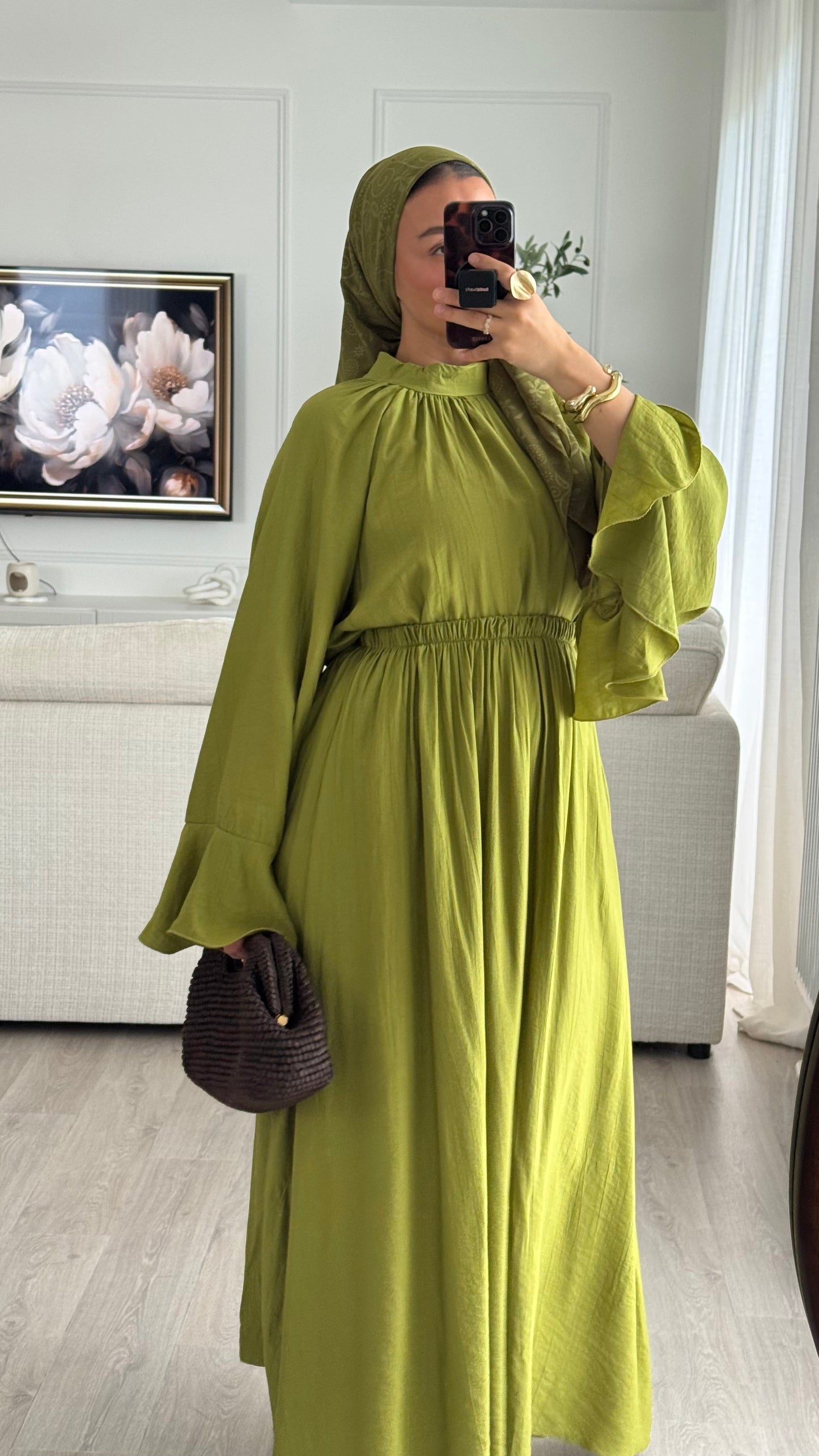 Seema Frill Sleeve Skirt Co Ord with Belt