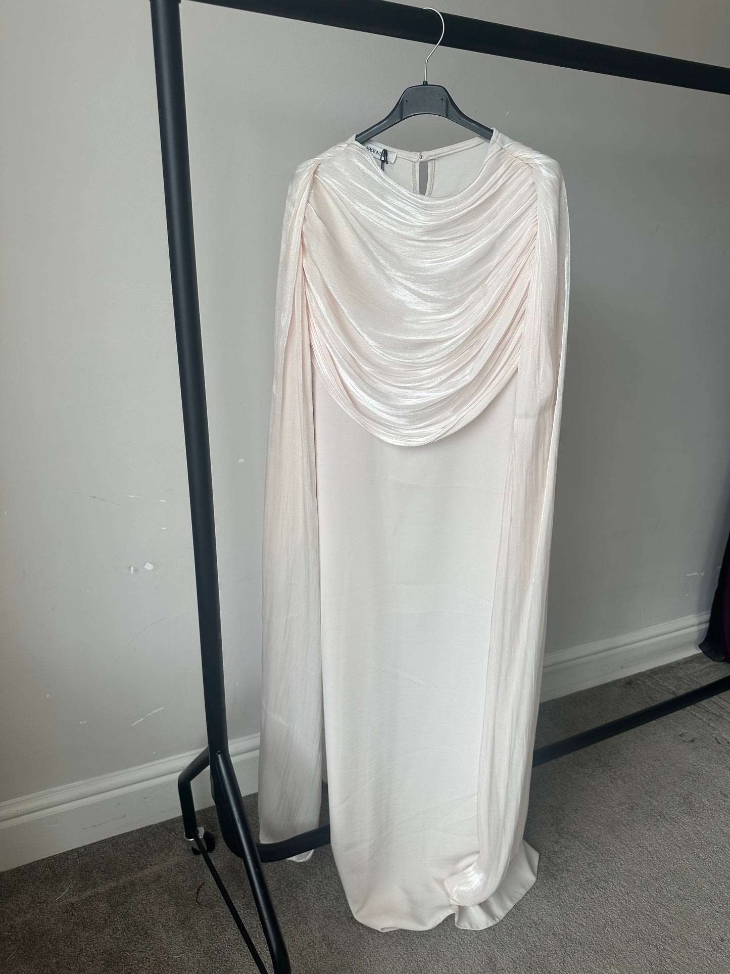 Hawa Shimmer Cape Dress