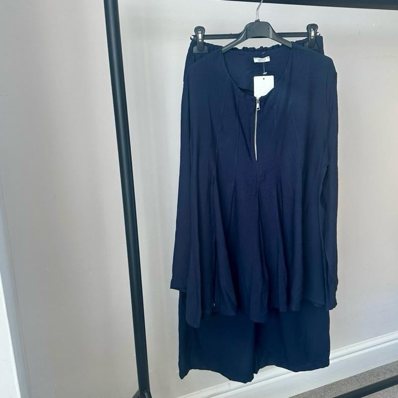 Airah Pleated Coord with Zipped Neckline