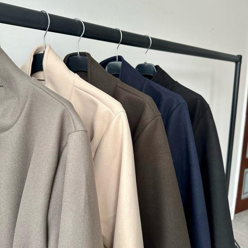 Farah High Neck Button Coat with waist Belt