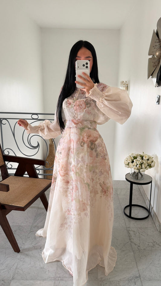 Yasmeen Floral Skirt Two Piece Co Ord