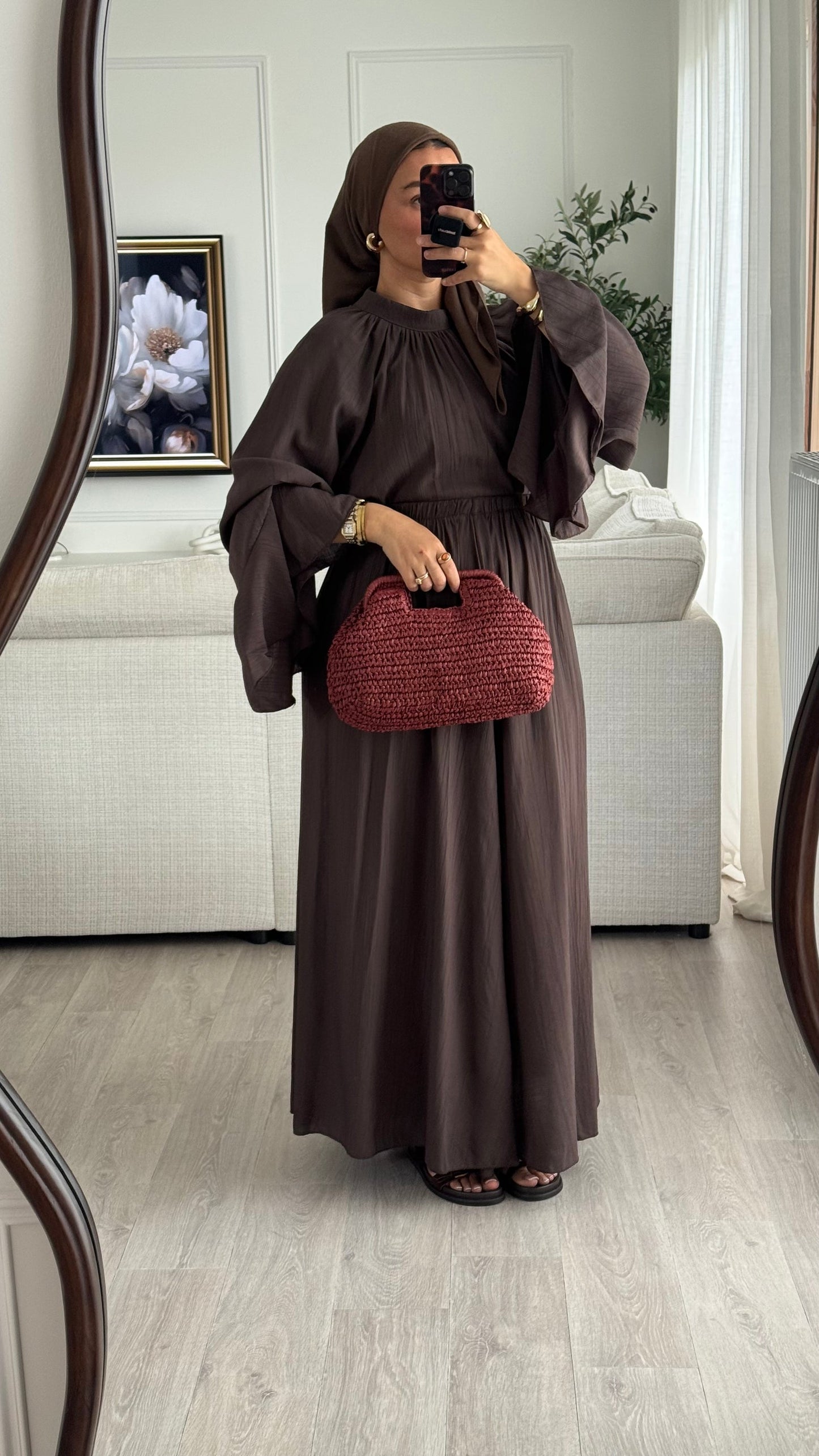 Seema Frill Sleeve Skirt Co Ord with Belt