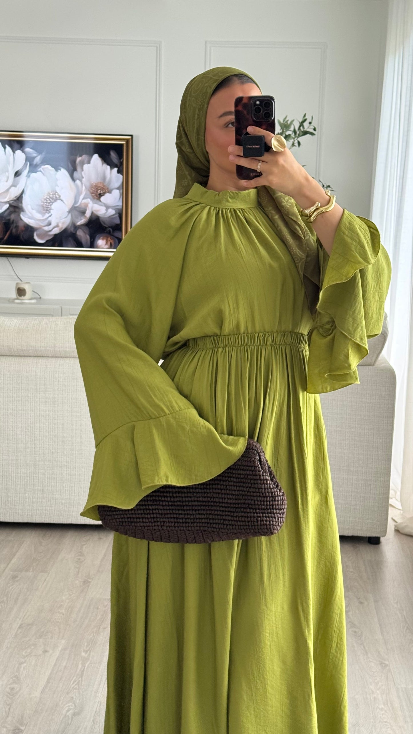 Seema Frill Sleeve Skirt Co Ord with Belt