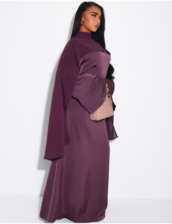 Nylah Cape Dress with adjustable belt