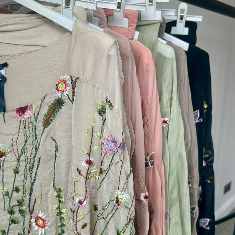 Sasha Chiffon Silk Embroidered Coord