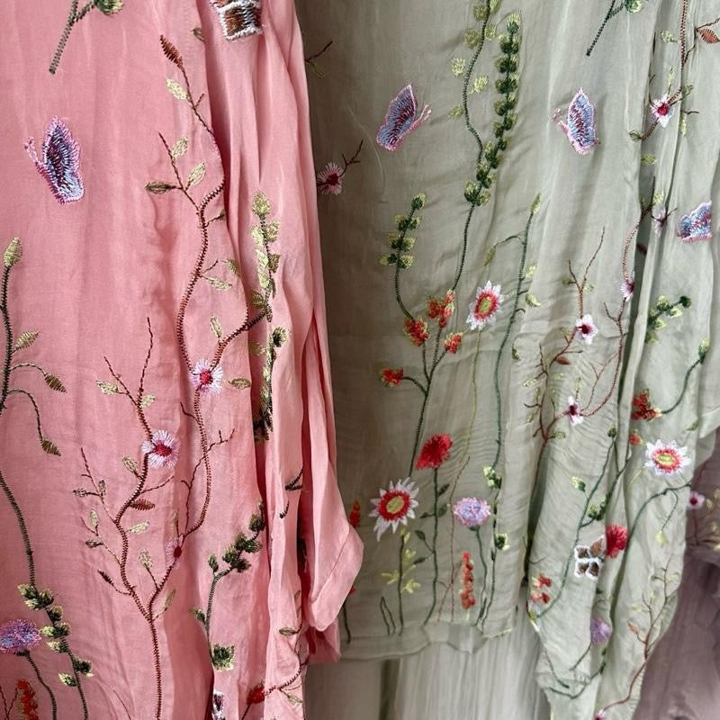 Sasha Chiffon Silk Embroidered Coord