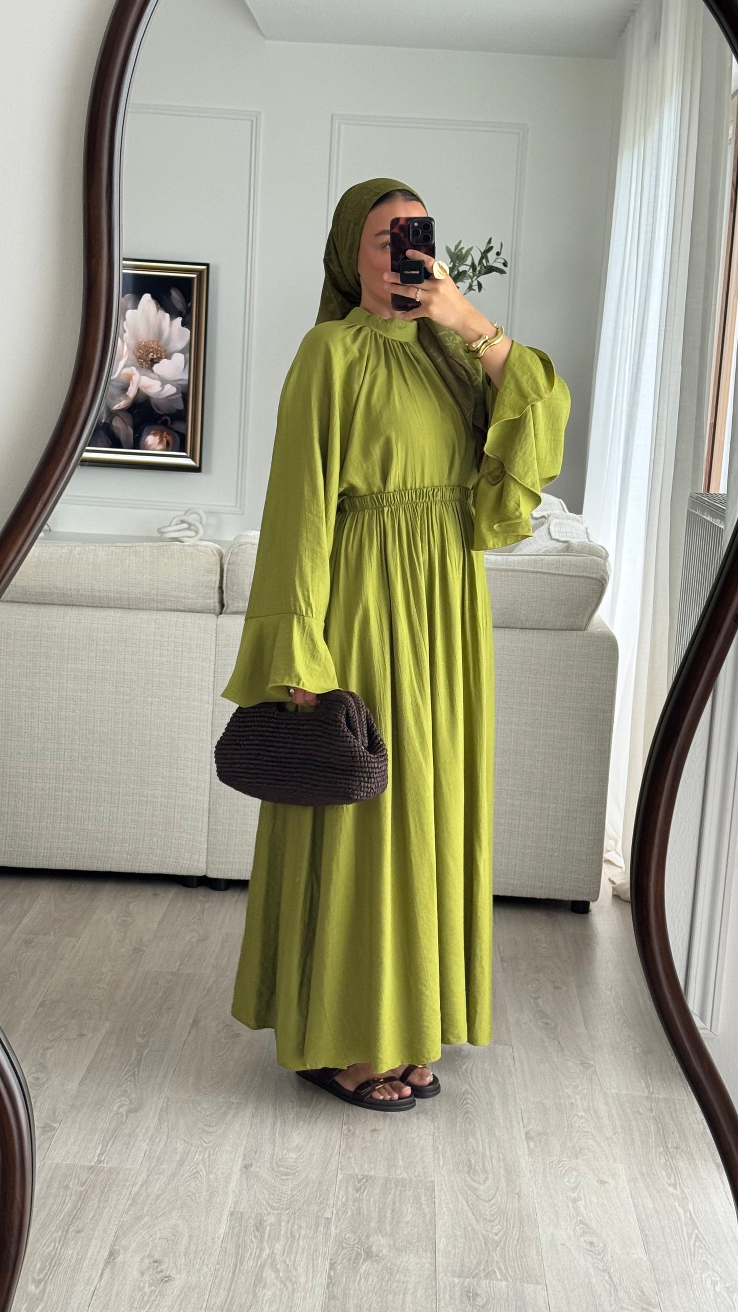 Seema Frill Sleeve Skirt Co Ord with Belt