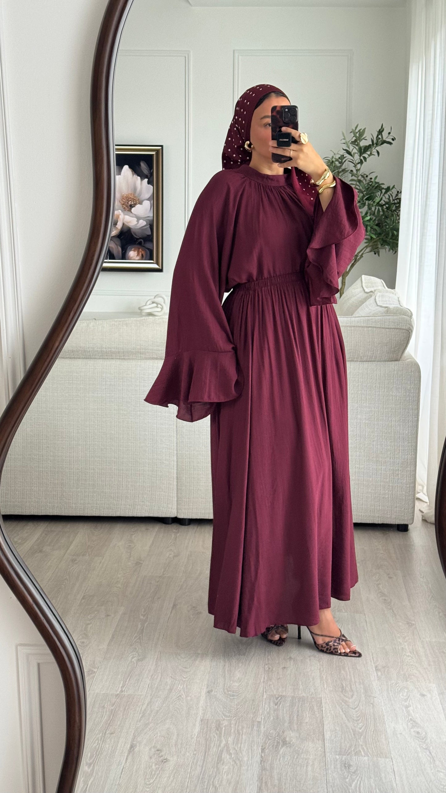 Seema Frill Sleeve Skirt Co Ord with Belt