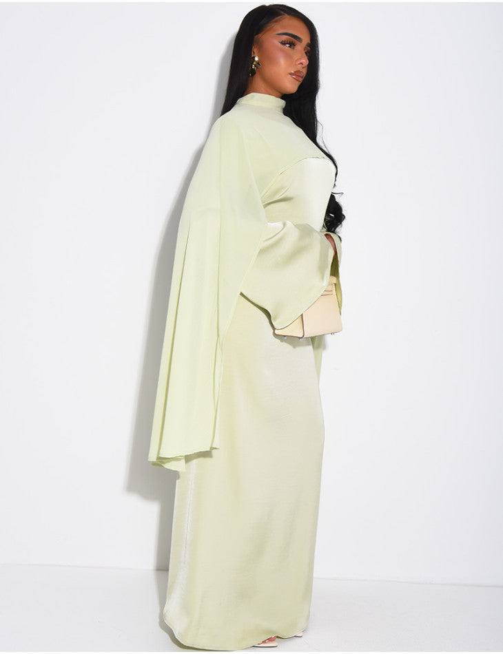 Nylah Cape Dress with adjustable belt