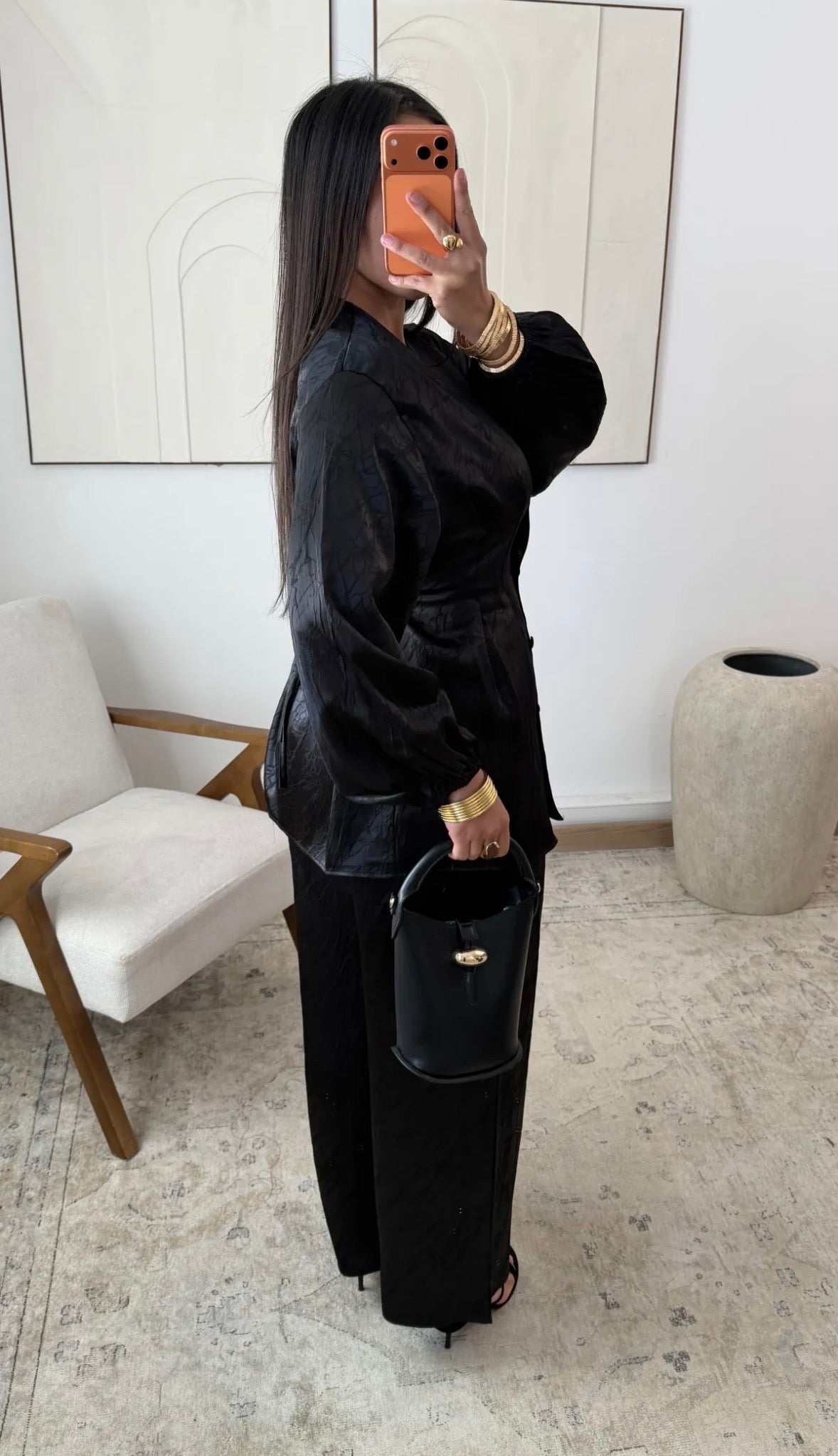 The Amel Premium Satin Buttoned Coord