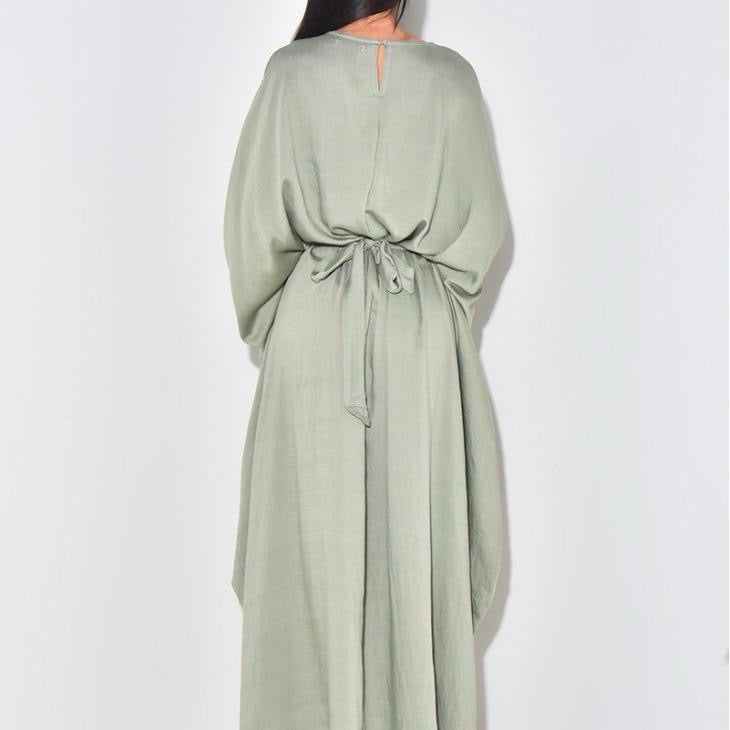 Palm Tree Embroidered Abaya Kaftan for Women