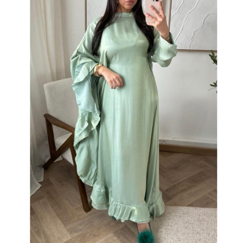 Ruffle Inner tie Belt Maxi Dress