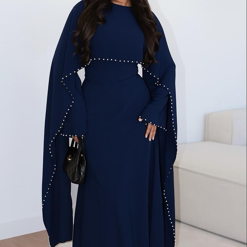 Amelia Pearl Tie back modest dress, Elegant formal Dress