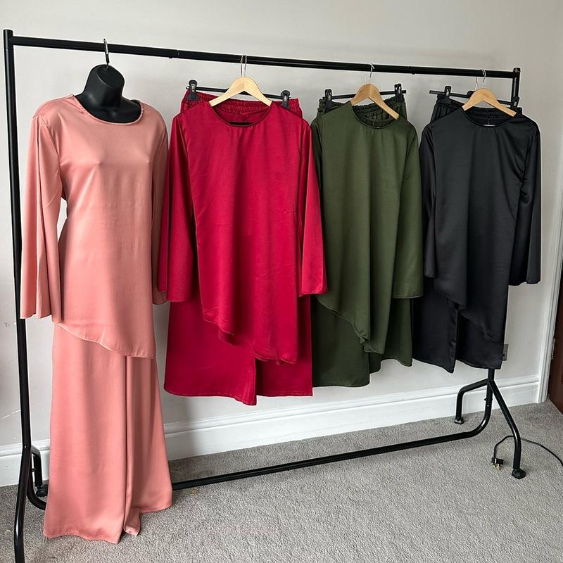 Satin Occasional Co-ord Set with Ties Modest Womenswear One Size