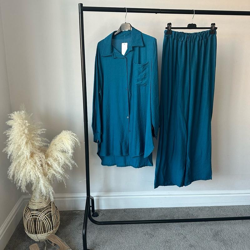 Casual Viscose Matching Top and Pants Coord Set Matching