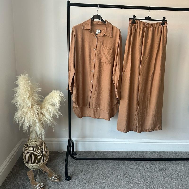 Casual Viscose Matching Top and Pants Coord Set Matching