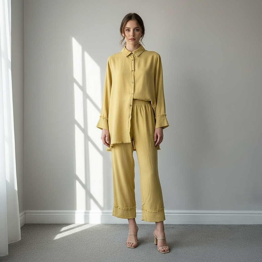 Premium Frayed Edge Viscose Modest Coord Sets with Pockets