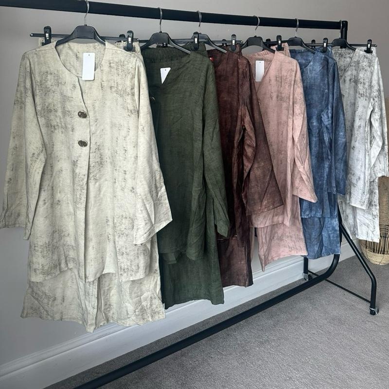 Gold Button Tunic Style Coord Set